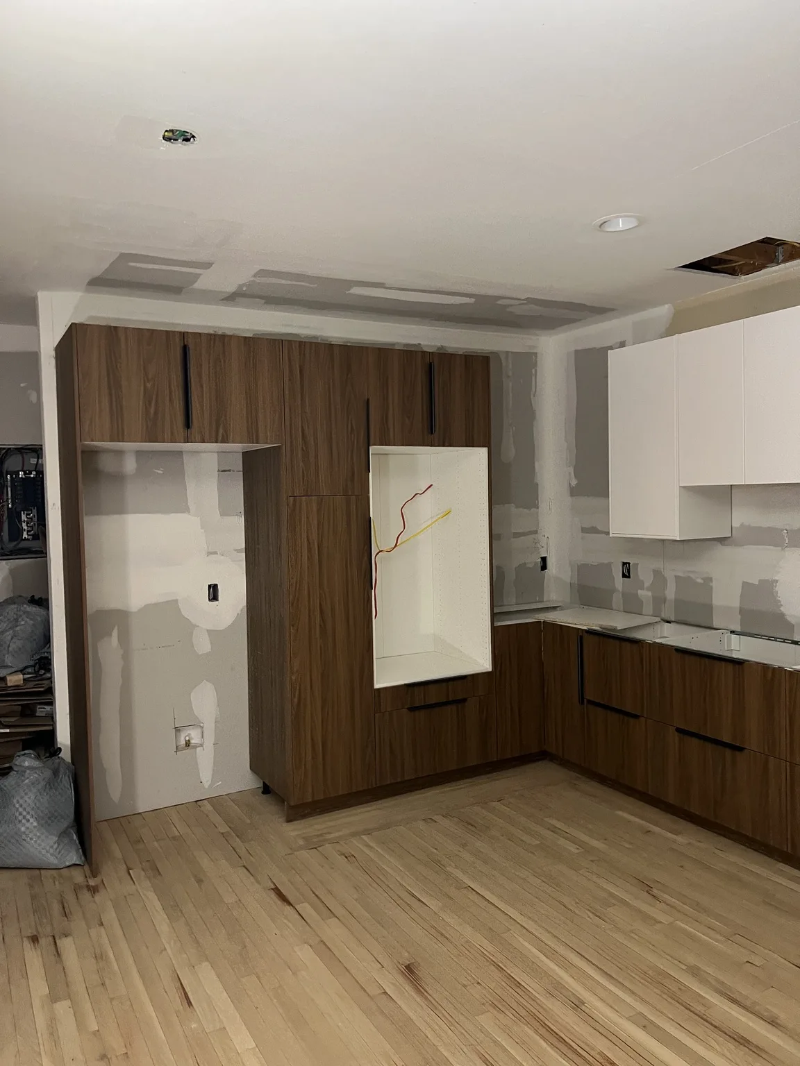 White Cabinets with Glass Doors