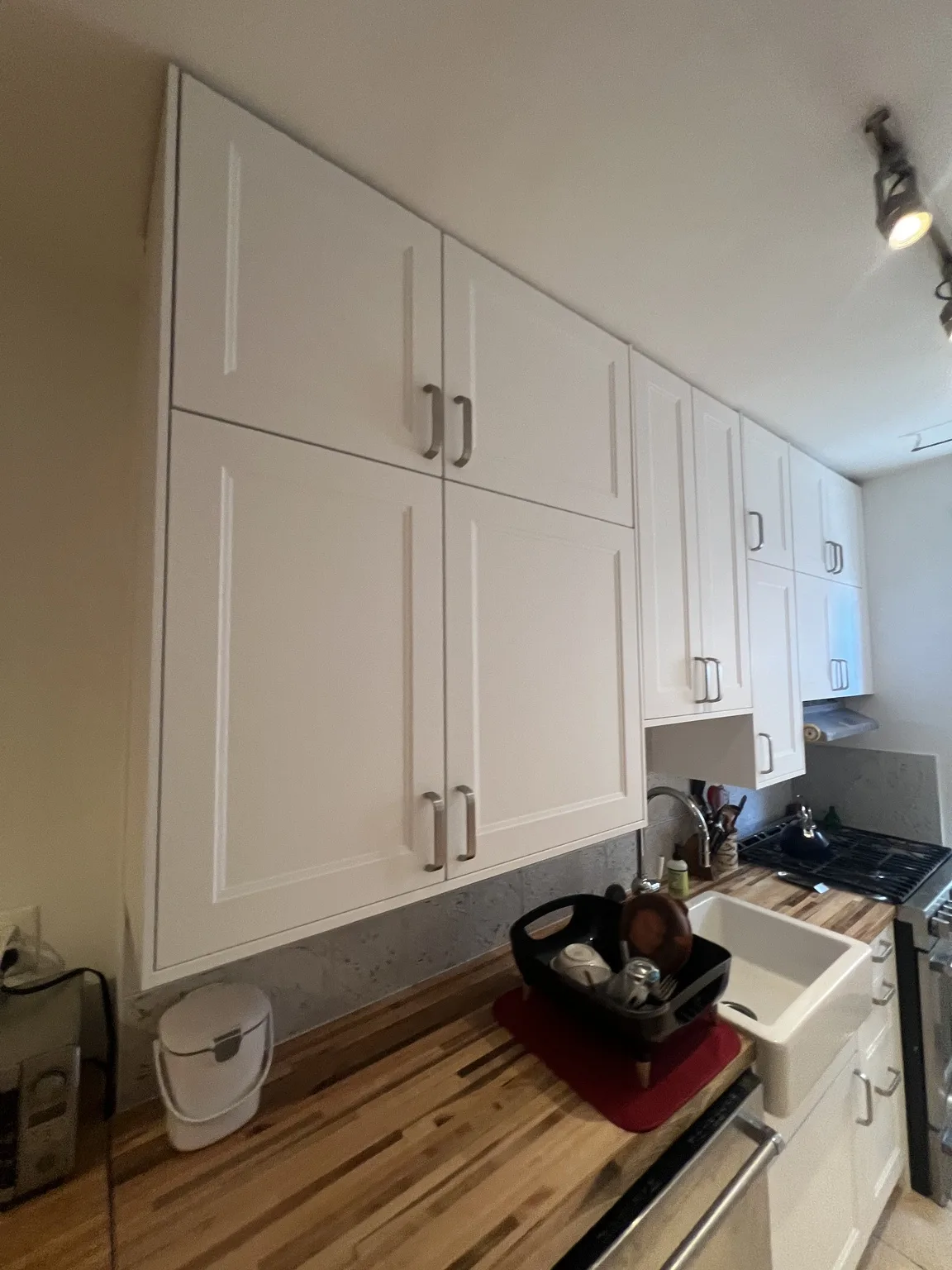 IKEA kitchen installation near Edison, NJ — White Shaker Galley Kitchen
