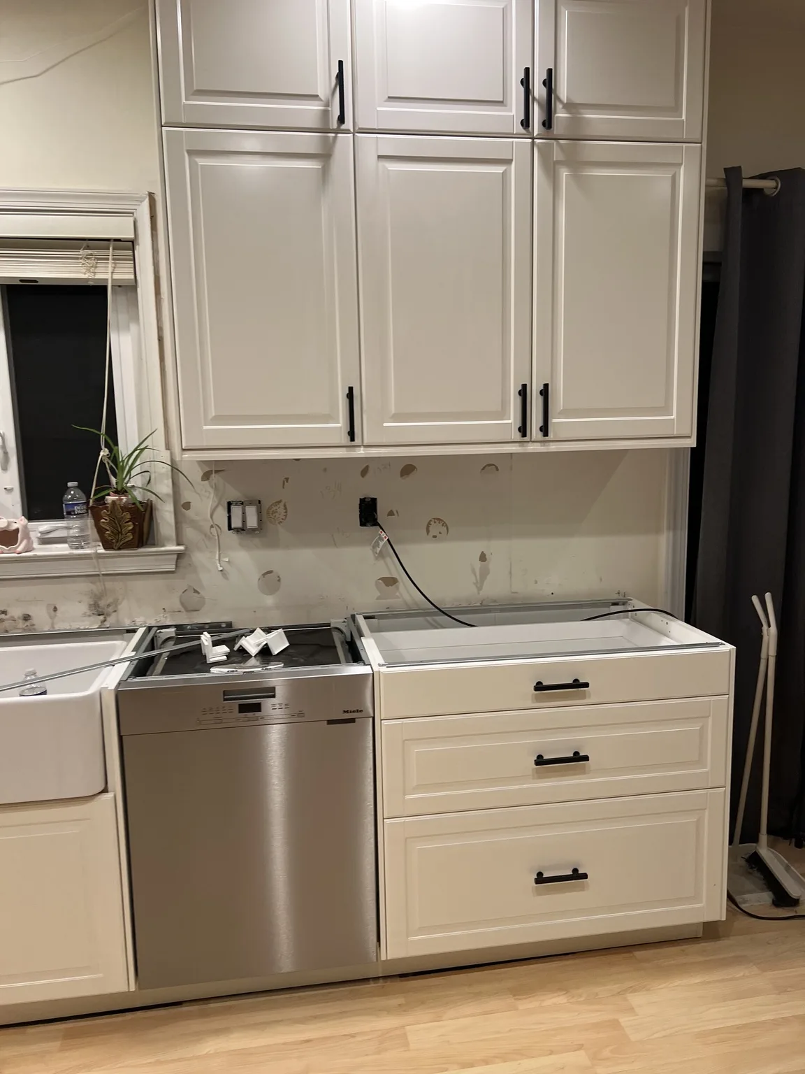 IKEA kitchen installation near Yonkers, NY — White Shaker U-Shaped Kitchen