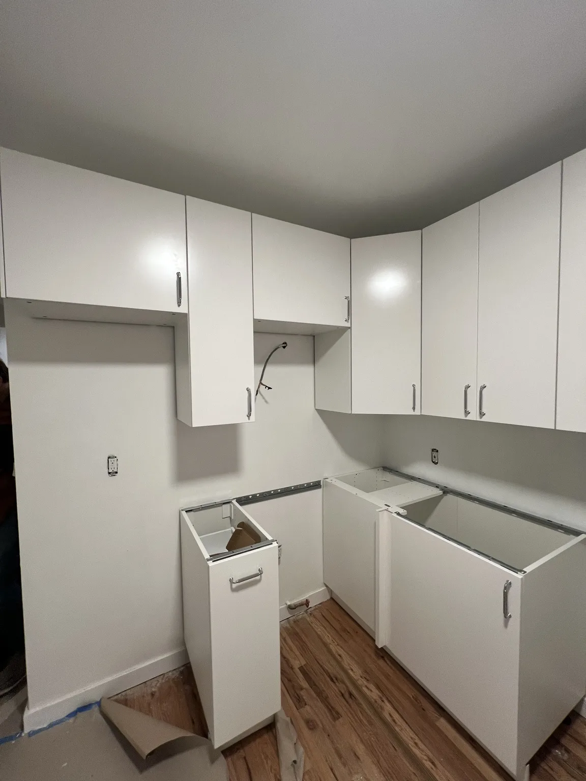 IKEA kitchen installation near Newark, NJ — White SEKTION Base & Wall Install