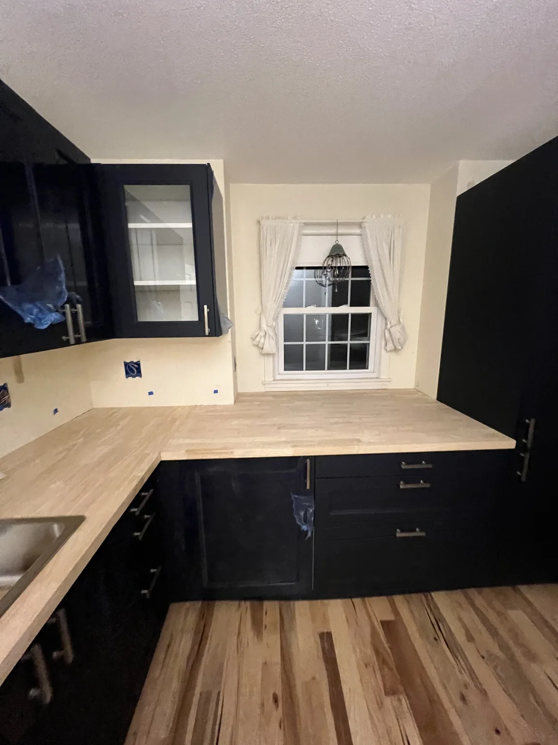 Navy Blue Kitchen Installation